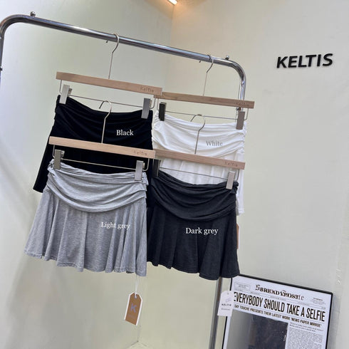 KELTIS Ladies Fancy Ruched Mini A-Line Skirts
